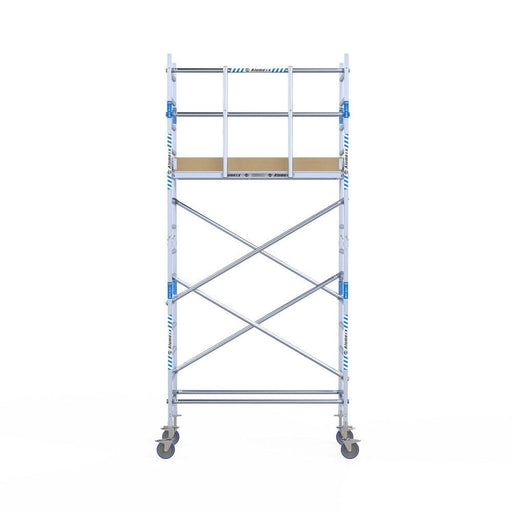 Rollgerüst Alumexx Light 75x190 5,2m Arbeitshöhe an der Fassade - GerüstExpress