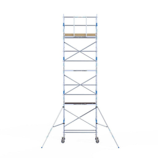 Rollgerüst Alumexx Light 75x190 8,2m Arbeitshöhe an der Fassade - GerüstExpress