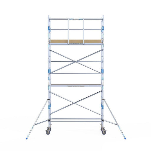 Rollgerüst Alumexx Light 75x250 6,2m Arbeitshöhe an der Fassade - GerüstExpress