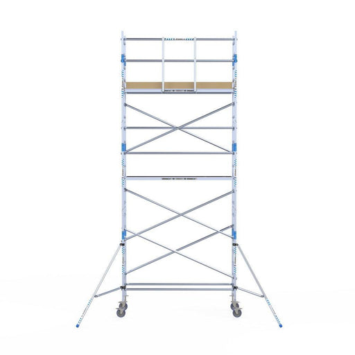 Rollgerüst Alumexx Light 75x250 7,2m Arbeitshöhe an der Fassade - GerüstExpress