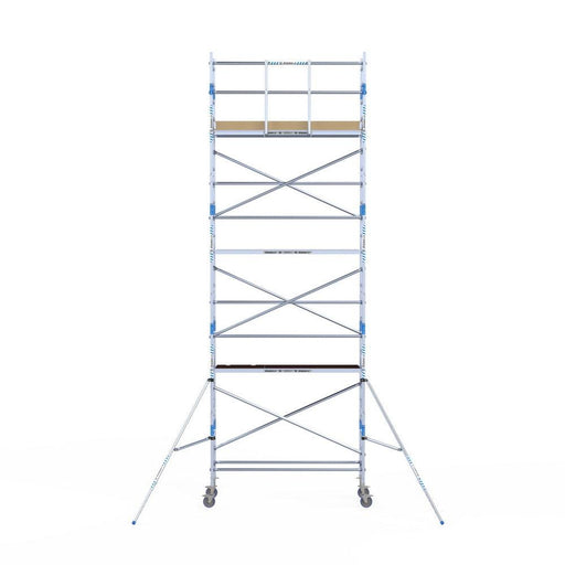 Rollgerüst Alumexx Light 75x250 8,2m Arbeitshöhe an der Fassade - GerüstExpress
