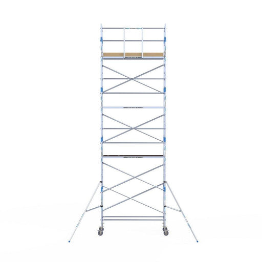 Rollgerüst Alumexx Light 75x250 9,2m Arbeitshöhe an der Fassade - GerüstExpress