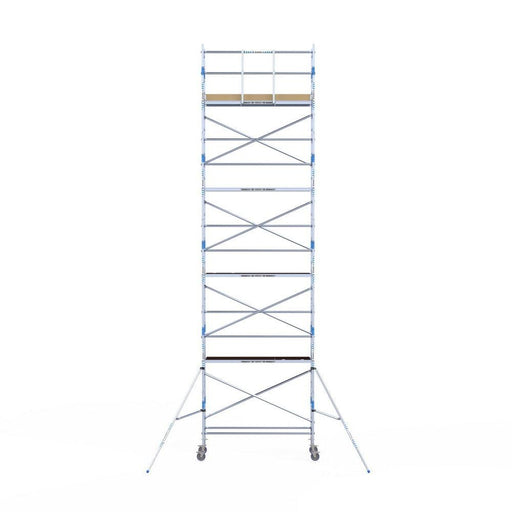 Rollgerüst Alumexx Light 75x250 10,2m Arbeitshöhe an der Fassade - GerüstExpress