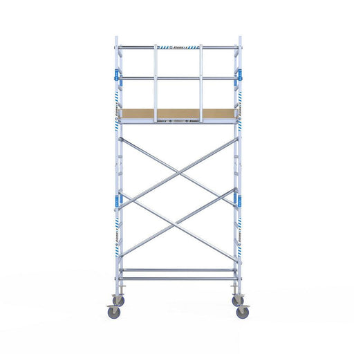 Rollgerüst Alumexx Light 90x190 5,2m Arbeitshöhe an der Fassade - GerüstExpress