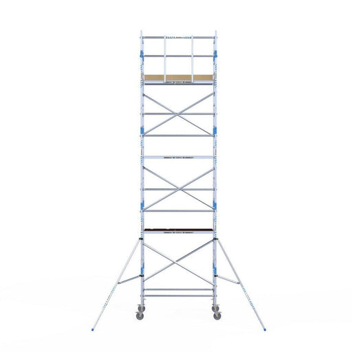 Rollgerüst Alumexx Light 90x190 8,2m Arbeitshöhe an der Fassade - GerüstExpress
