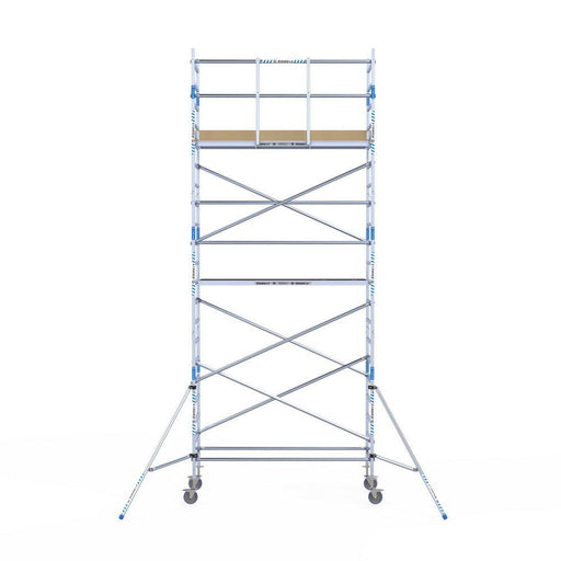 Rollgerüst Alumexx Light 90x250 7,2m Arbeitshöhe an der Fassade - GerüstExpress