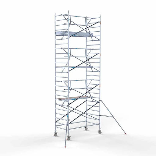 Anhänger + Rollgerüst 135x250 8,2m Arbeitshöhe + einfaches Sicherheitsgeländer - Gerüstexpress.de