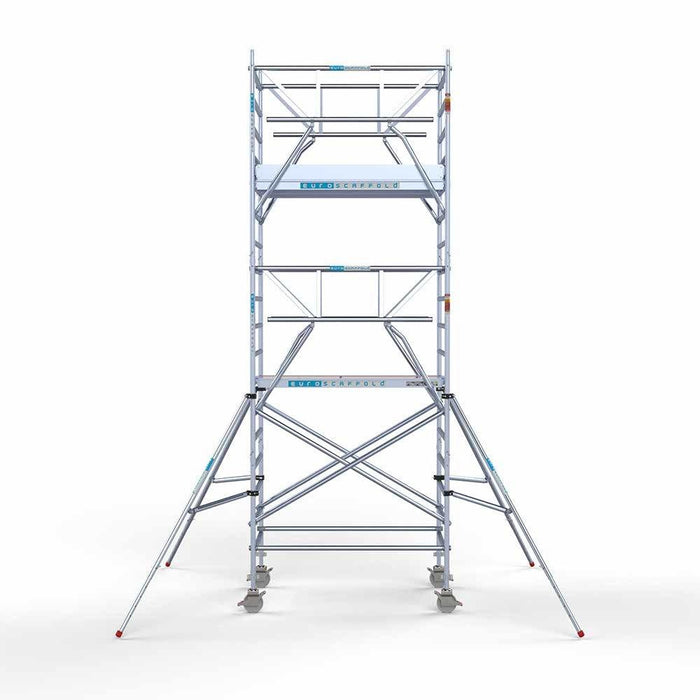 Anhänger + Rollgerüst Standard 135x190 6,2m Arbeitshöhe + doppeltes Sicherheitsgeländer - Gerüstexpress.de