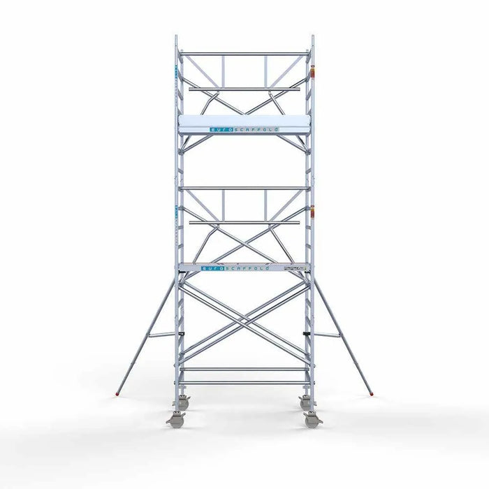 Anhänger + Rollgerüst Standard 135x190 6,2m Arbeitshöhe + einfaches Sicherheitsgeländer - Gerüstexpress.de