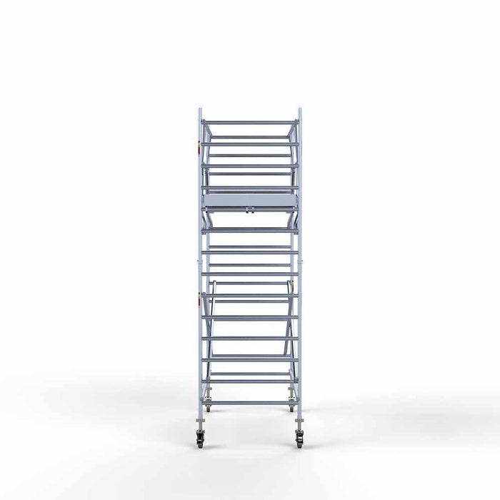 Anhänger + Rollgerüst Standard 135x250 5,2m Arbeitshöhe + doppeltes Sicherheitsgeländer - Gerüstexpress.de