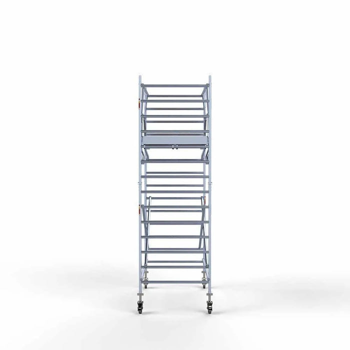 Anhänger + Rollgerüst Standard 135x250 5,2m Arbeitshöhe + doppeltes Sicherheitsgeländer - Gerüstexpress.de