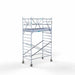 Anhänger + Rollgerüst Standard 135x250 5,2m Arbeitshöhe + doppeltes Sicherheitsgeländer - Gerüstexpress.de