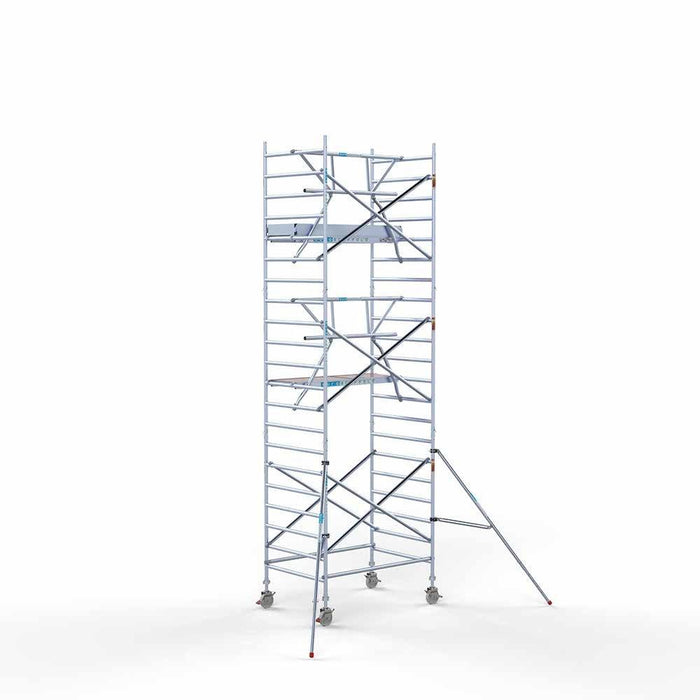 Anssems Anhänger + Rollgerüst Standard 135x190 6,2m Arbeitshöhe + einfache Sicherheitsgeländer - Gerüstexpress.de