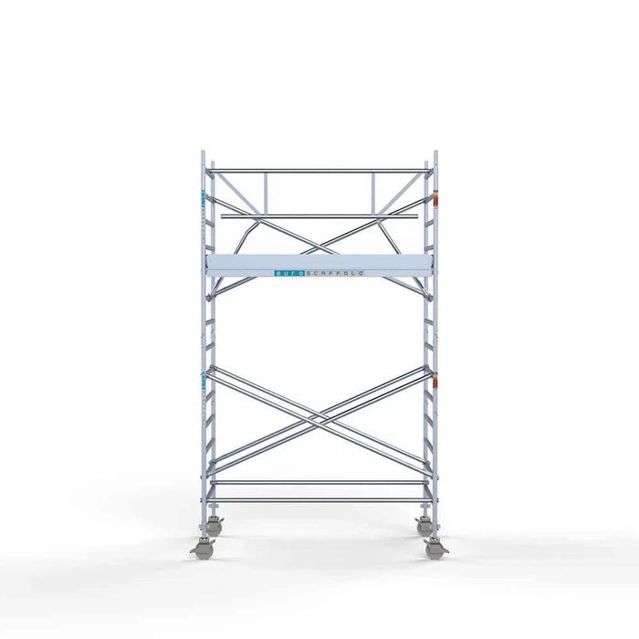 Anssems Anhänger + Rollgerüst Standard 135x250 5,2m Arbeitshöhe + einfaches Sicherheitsgeländer - Gerüstexpress.de