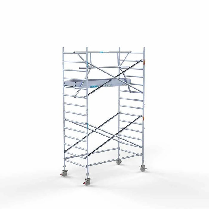 Anssems Anhänger + Rollgerüst Standard 135x250 5,2m Arbeitshöhe + einfaches Sicherheitsgeländer - Gerüstexpress.de