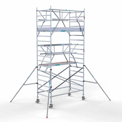 Anssems Anhänger + Rollgerüst Standard 135x250 6,2m Arbeitshöhe + doppelte Sicherheitsgeländer - Gerüstexpress.de