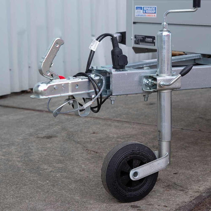 Anssems Anhänger + Rollgerüst Standard 135x250 6,2m Arbeitshöhe + doppelte Sicherheitsgeländer - Gerüstexpress.de