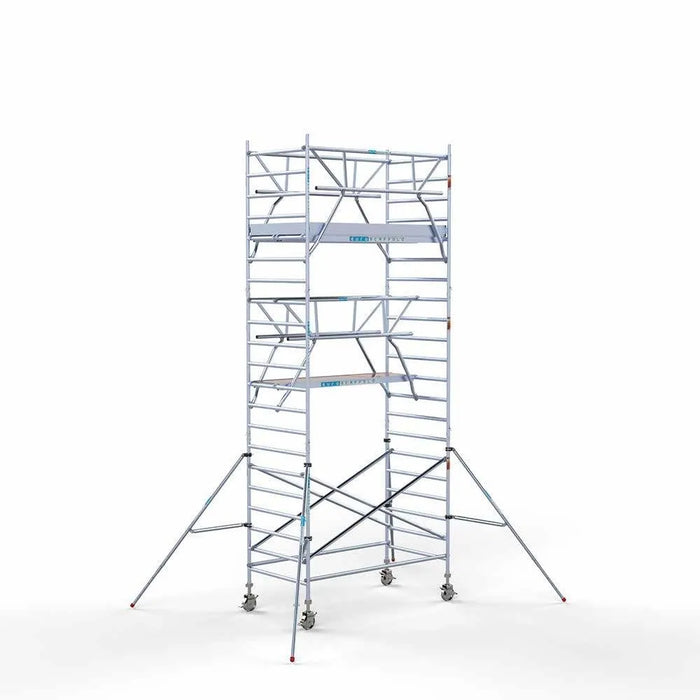Anssems Anhänger + Rollgerüst Standard 135x250 7,2m Arbeitshöhe + doppelte Sicherheitsgeländer - Gerüstexpress.de