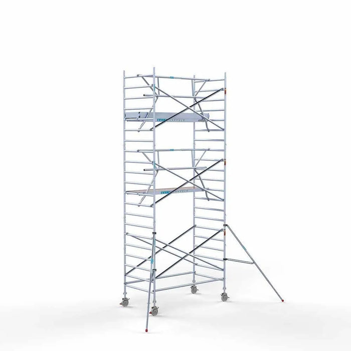 Anssems Anhänger + Rollgerüst Standard 135x250 7,2m Arbeitshöhe + einfaches Sicherheitsgeländer - Gerüstexpress.de