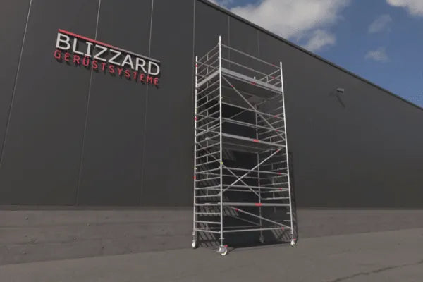 Blizzard Rollgerüst 1.80m x 1.50m | AH 3.19 bis 10.72 Meter - Gerüstexpress.de