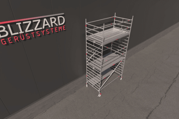 Blizzard Rollgerüst 1.80m x 1.50m | AH 3.19 bis 10.72 Meter - Gerüstexpress.de