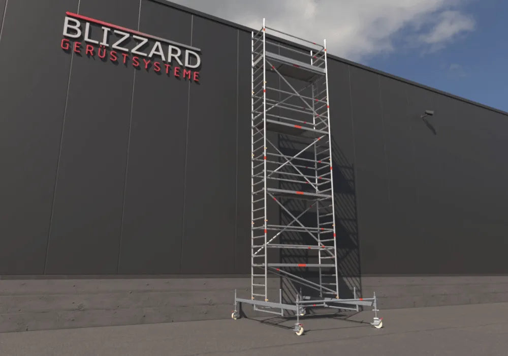 Blizzard Rollgerüst 2.30m x 0.75m | AH 3.19 bis 9.53 Meter - Gerüstexpress.de
