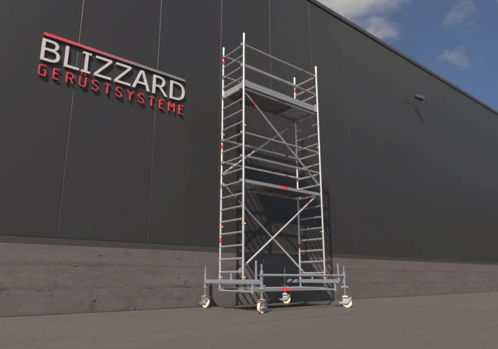 Blizzard Rollgerüst 2.30m x 0.75m | AH 3.19 bis 9.53 Meter - Gerüstexpress.de