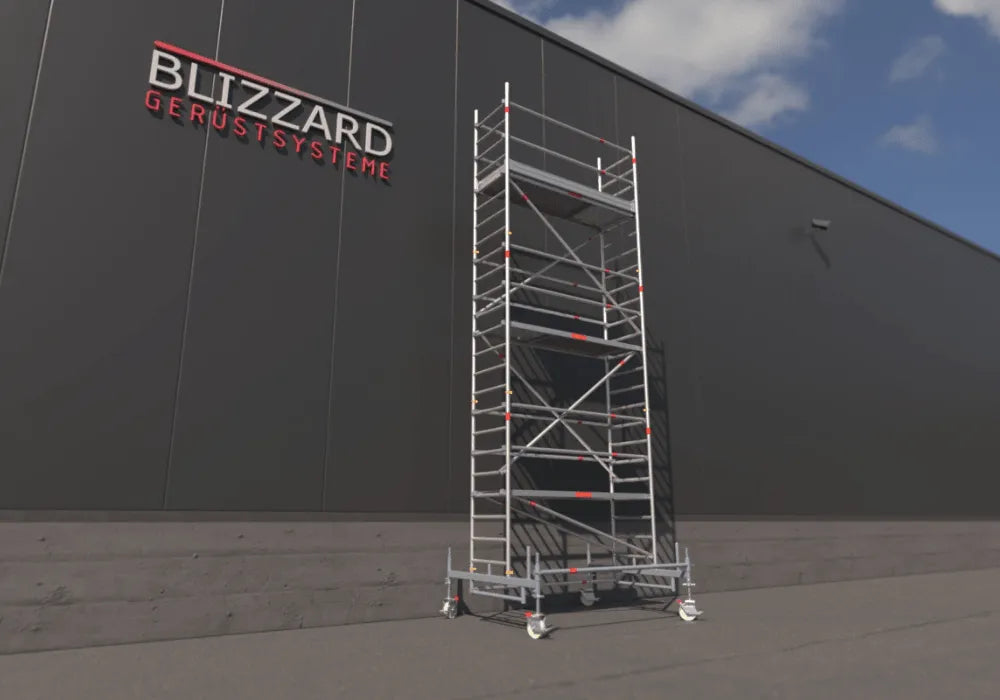Blizzard Rollgerüst 2.30m x 0.75m | AH 3.19 bis 9.53 Meter - Gerüstexpress.de