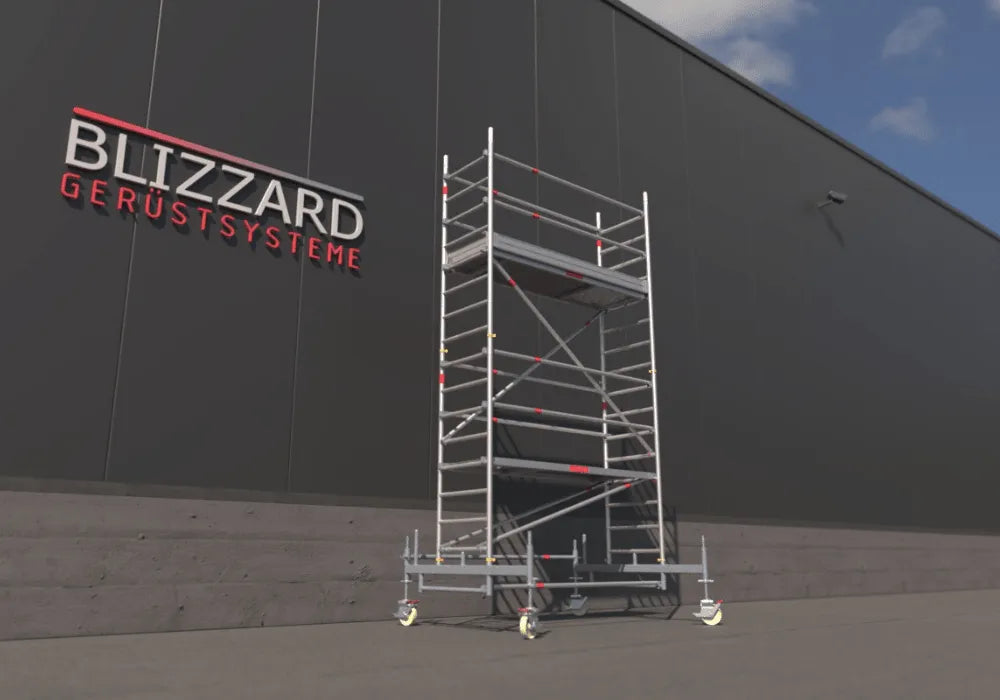 Blizzard Rollgerüst 2.30m x 0.75m | AH 3.19 bis 9.53 Meter - Gerüstexpress.de