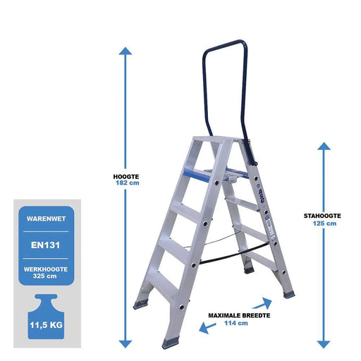 Doppeltreppe 2x5 Stufen - Gerüstexpress.de