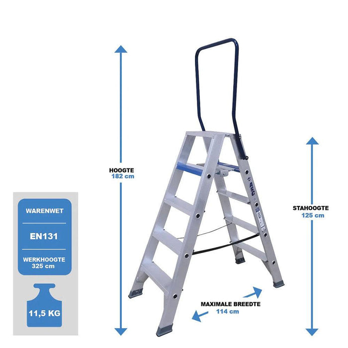 Doppeltreppe 2x5 Stufen - Gerüstexpress.de