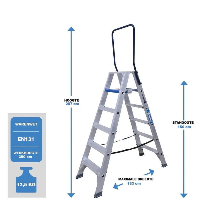 Doppeltreppe 2x6 Stufen - Gerüstexpress.de