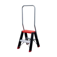Escalier double professionnel noir 2x2 marches - Edition Limitée