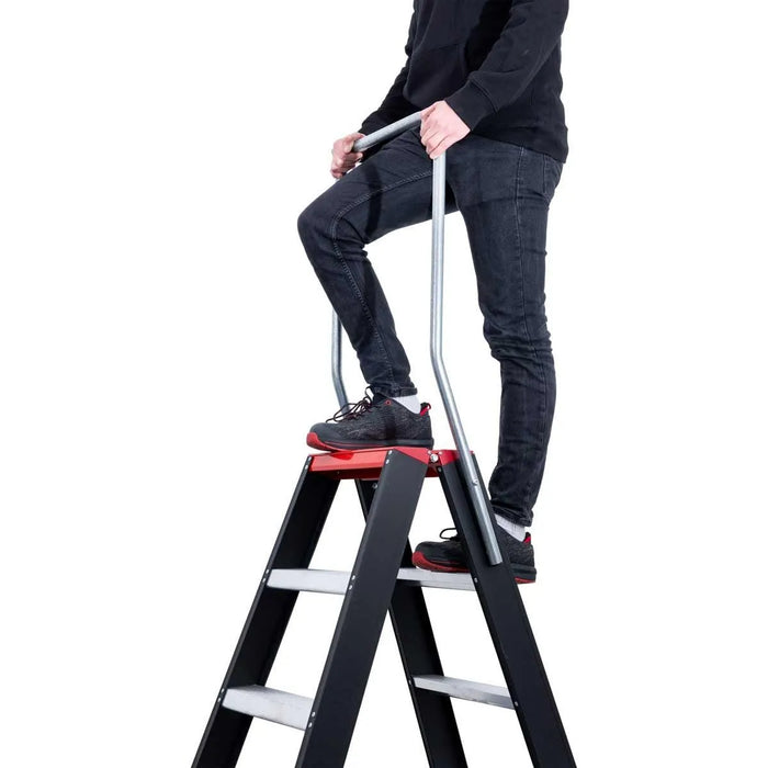Doppeltreppe schwarz Professionell 2x2 Stufen - Limited Edition - Gerüstexpress.de