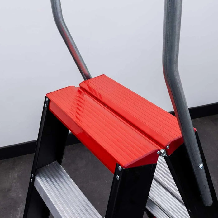 Doppeltreppe schwarz Professionell 2x3 Stufen - Limited Edition - Gerüstexpress.de