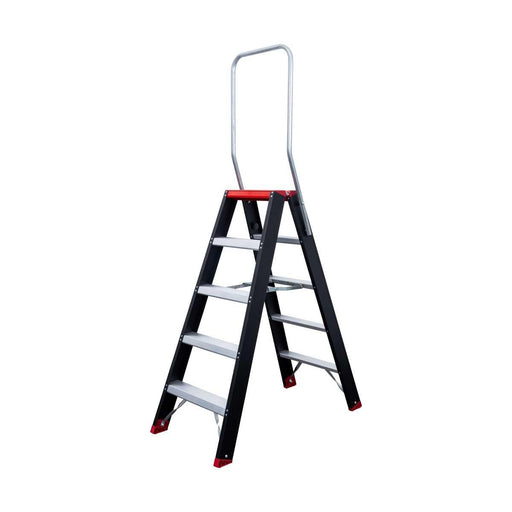 Doppeltreppe schwarz Professionell 2x5 Stufen - Limited Edition - Gerüstexpress.de