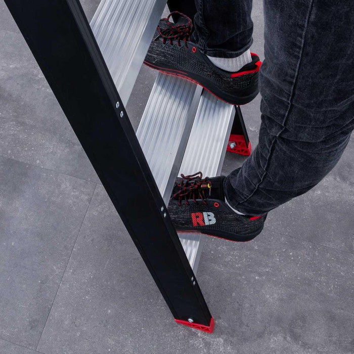 Doppeltreppe schwarz Professionell 2x6 Stufen - Limited Edition - Gerüstexpress.de
