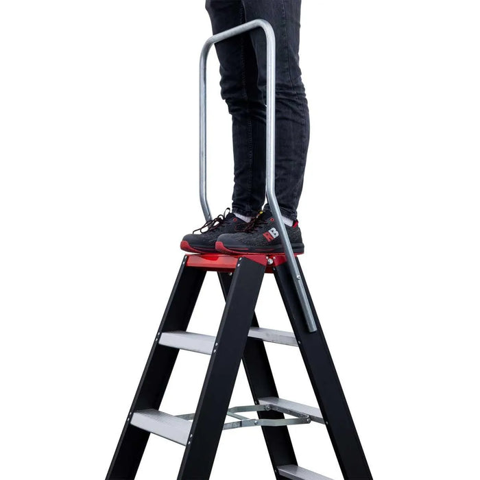 Doppeltreppe schwarz Professionell 2x6 Stufen - Limited Edition - Gerüstexpress.de