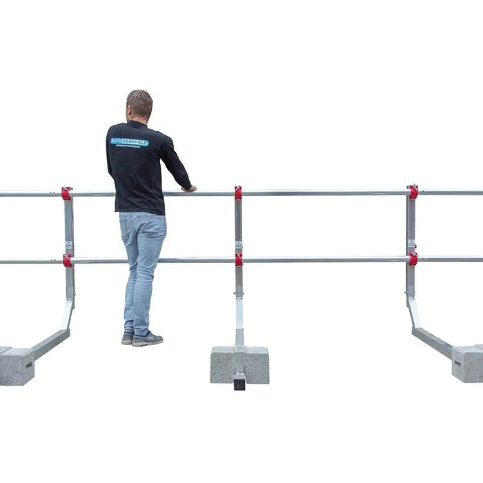 Euroscaffold Aluminium Handlauf 3 Meter für Flachdachdachsicherung - Gerüstexpress.de