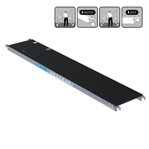 Rollgerüstplattformen mit Luke 400 cm Carbonplattform (leicht) - GerüstExpress