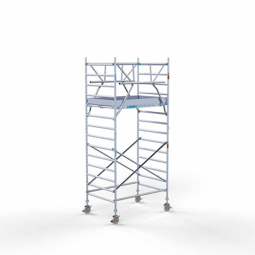 Anssems Anhänger + Rollgerüst Standard 135x190 5,2m Arbeitshöhe + doppelte Sicherheitsgeländer - GerüstExpress