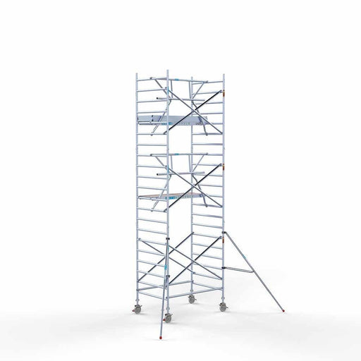 Anssems Anhänger + Rollgerüst Standard 135x190 6,2m Arbeitshöhe + einfache Sicherheitsgeländer - GerüstExpress