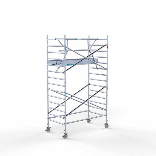 Anssems Anhänger + Rollgerüst Standard 135x250 5,2m Arbeitshöhe + einfaches Sicherheitsgeländer - GerüstExpress