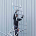 Rollgerüst Eurogerüst Original 135x305 7,2m Arbeitshöhe an der Fassade - GerüstExpress