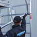 Rollgerüst Euroscaffold Original 135x250 9,2m Arbeitshöhe an der Fassade - GerüstExpress