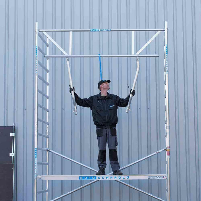 Rollgerüst Euroscaffold Professionell 135x250 6,2m Arbeitshöhe freistehend - GerüstExpress