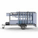 Abschließbarer Gerüstanhänger 305 + Rollgerüst Standard 135x305 12,2m Arbeitshöhe einfaches Sicherheitsgeländer - GerüstExpress