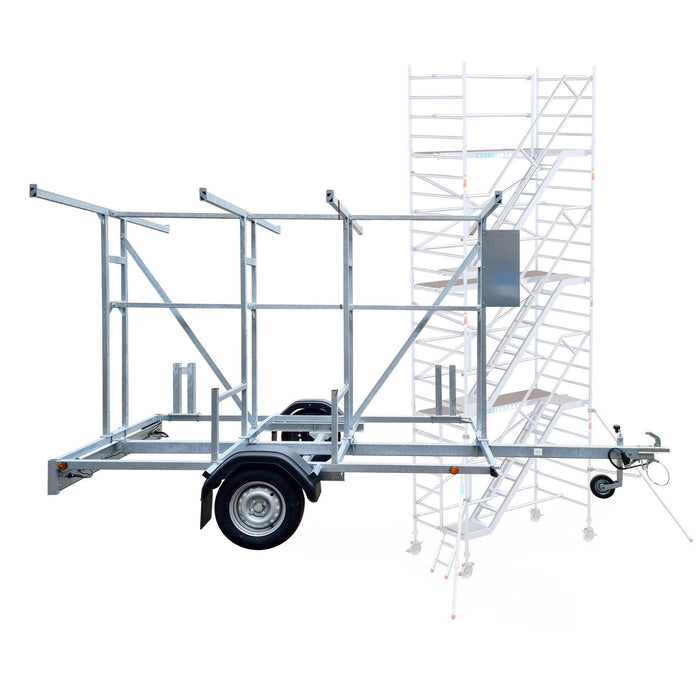 Treppenturm 135x250 8,2m Arbeitshöhe inklusive Treppenturmanhänger - GerüstExpress