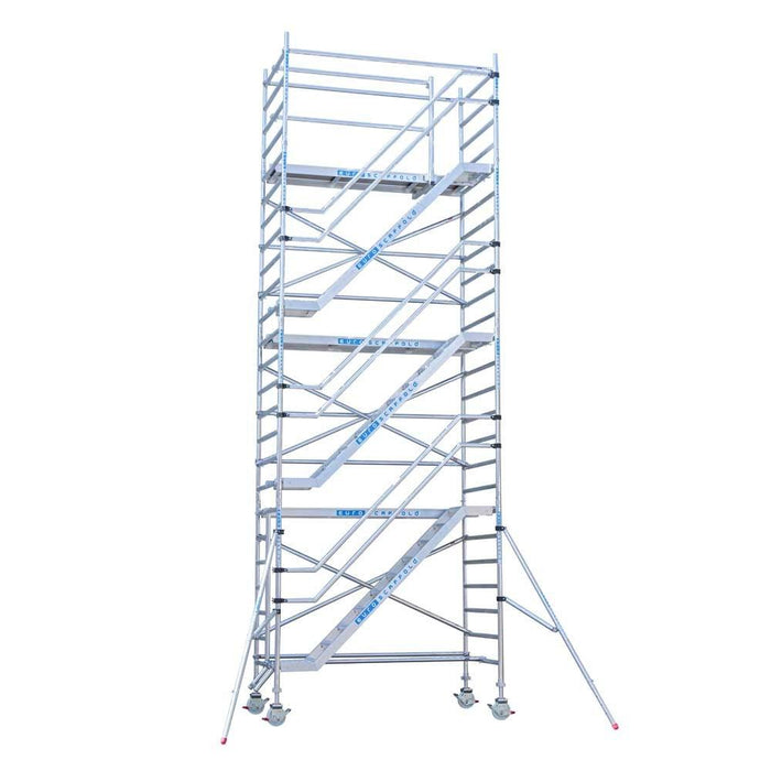 Treppenturm 135x250 10,2m Arbeitshöhe inklusive Treppenturmanhänger - GerüstExpress