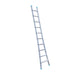 Eurostairs Leiter einfach gebogen 1x10 Sprossen - Gerüstexpress.de